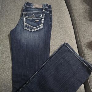 BKE Women's Boot Cut Jeans - Dark Blue